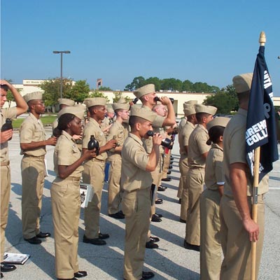 Georgia Tech Naval ROTC drinks water