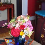 Roses, alstromeria, love in a mist, bells of Ireland and ALL THIS comes right from Kate's Garden! ReallY! Rose, alstromeria, love in a mist, bells of Ireland and ALL THIS comes right from Kate's Garden! ReallY!