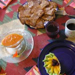 French toast, fresh fruit custards, mango-pineapple-papaya sauce