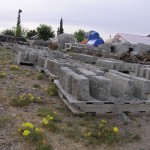 Blocks drying in the desert sun