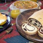 Fabulous Frittata, Cherry and Poppy Seed Bread, and Baked Grapefruit with Meringue