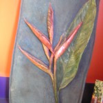 Heliconia in Ceramic. By Dawn Yates.